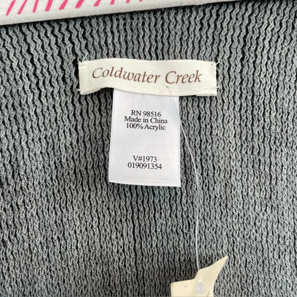 Coldwater Creek Black and Light Gray Reversible Shrug